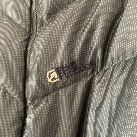 Ecko Function Silver Beige Reversible Down Jacket size Large bomber winter ski - Picture 14 of 16
